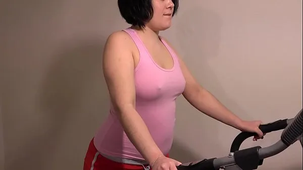 Watch Anal masturbation on the treadmill, a girl with a juicy asshole is engaged in fitness top Movies