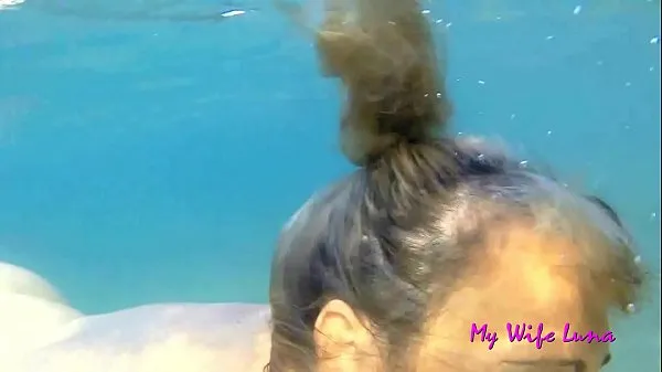 Watch This Italian MILF wants cock at the beach in front of everyone and she sucks and gets fucked while underwater top Movies