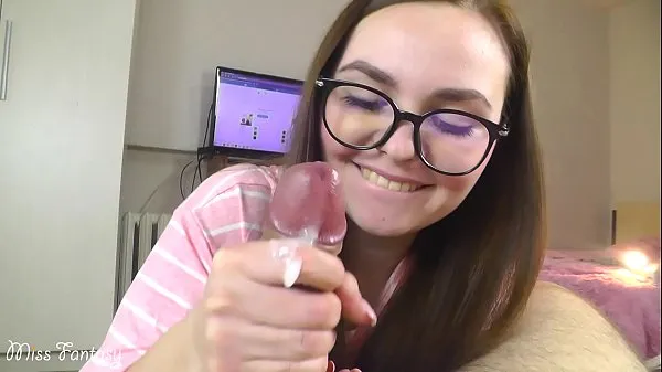 Se Blowjob and handjob from cutie in glasses a lot of sperm beste filmer