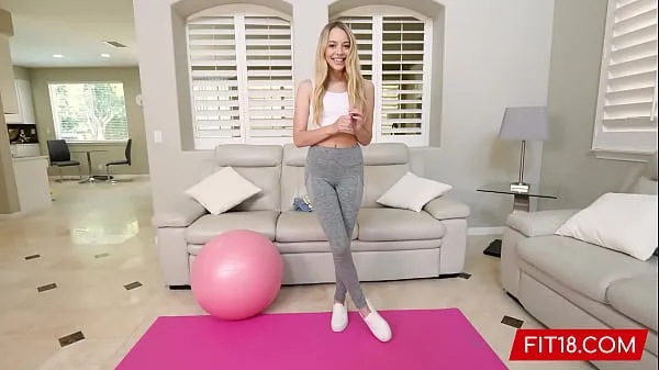 Watch FIT18 - Lily Larimar - Casting Skinny 100lb Blonde Amateur In Yoga Pants - 60FPS top Movies