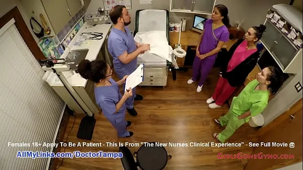 Bekijk CNA Interna Reina, Lenna Lux, Angelica Cruz Preform First Experience Medically Checking Patients While Instructor Nurse Lilith Rose and Doctor Tampa Look On To Assess What The New Nurses Have Learned During Their Classes topfilms
