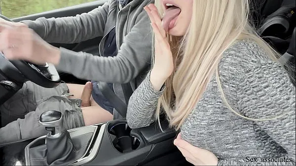 Watch Amazing handjob while driving!! Huge load. Cum eating. Cum play top Movies