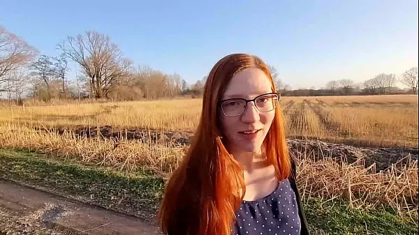 Redhead young woman undresses outside for the first time سر فہرست فلمیں دیکھیں