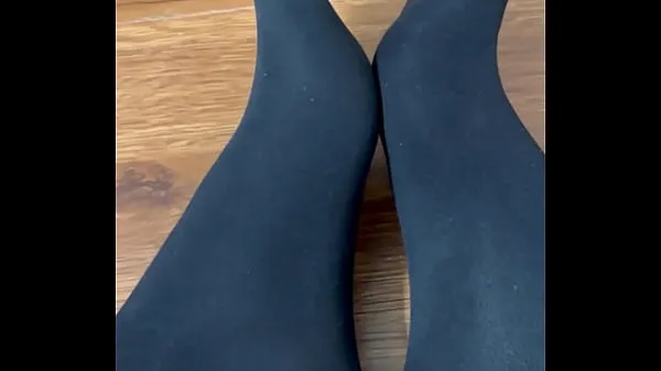 Watch Flaunting and rubbing together my black nylon feet top Movies